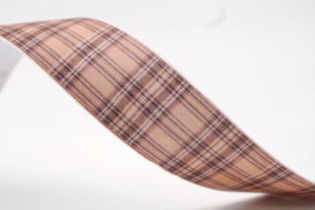 Pfirsich und Olivgrün Landhauskaromusterband_AI